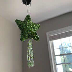 Elegant High Quality Ornament Star Green Sparkly Beaded Beaded Tassle So…